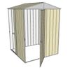 Build-a-Shed 1.5 x 1.5 x 2.3m Single Hinged Door Gable Shed with Single Sliding Side Door - Cream