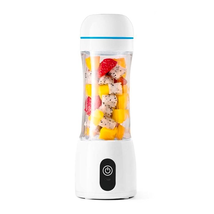 SOGA 380ml Portable Mini USB Rechargeable Handheld Fruit Mixer Juicer White
