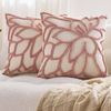 Gioia Casa 2-Pack Tufted Rose Cushion Covers 45cm x 45cm - Pink