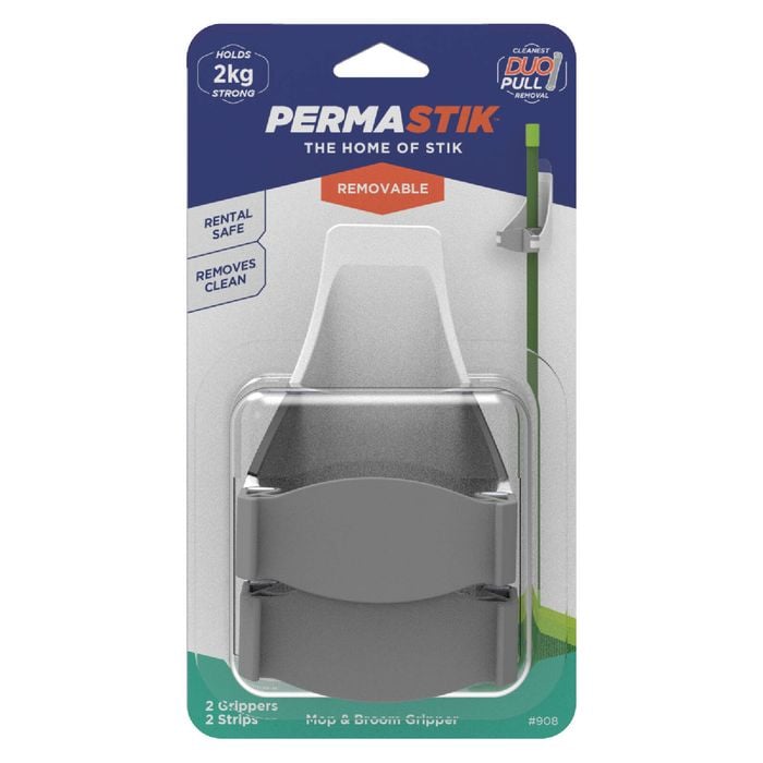 Permastik Mop & Broom Holder - 2 Pack