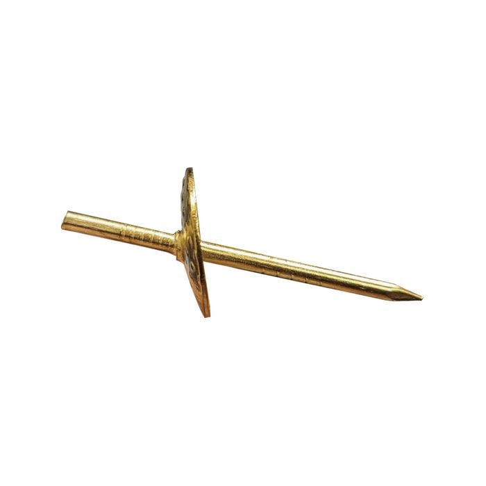Everhang 16kg Brass Plated Picture Hanging Simplicity Hook - 25 Pack