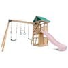 Lifespan Kids Montrose Swing Set & Play Centre with 2.2m Pastel Pink Slide
