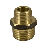 Brasshards 15 x 10mm Brass Threaded Hex Reducing Nipple
