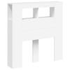 vidaXL LED Headboard Bed Header Bedroom Furniture White 100 cm Engineered Wood