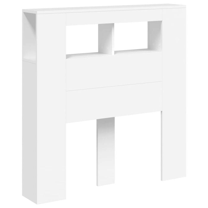 vidaXL LED Headboard Bed Header Bedroom Furniture White 100 cm Engineered Wood