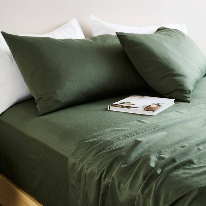 Riley Bamboo Cotton Fitted Sheet Super King Moss Bamboo/cotton Myhouse