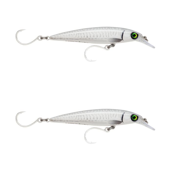 2x Rapala 14cm Saltwater X Rap Long Cast Sink Minnow Fishing Lures - Ghost