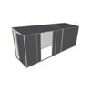 Build-a-Shed 1.5 x 5.2 x 2m Double Sliding Side Door Skillion Shed - Grey