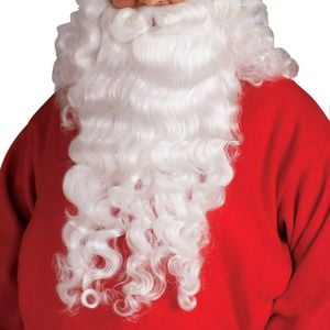 Santa Plush Beard and Wig Set for Adults, Deluxe Christmas Accessory, ADULT
