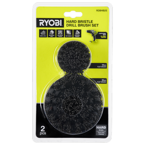 Ryobi 2 Piece Hard Bristle Drill Brush Set