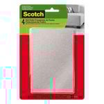 Scotch® 101 x 152mm Beige Rectangle Felt Pads - 4 Pack