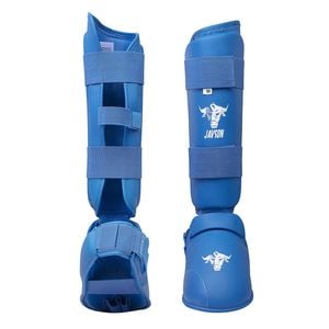 Javson Karate Shin Guards Insteps Pads Blue - Medium