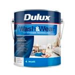 Dulux Interior Paint Wash&Wear Matt Vivid White - 4L