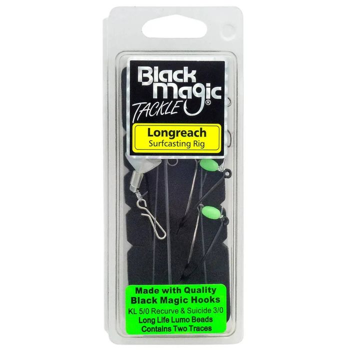 Black Magic Longreach Pre Made Surf Bottom Pulley Fishing Rig No Float