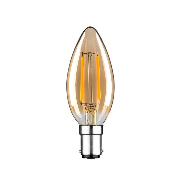 Luce Bella 2W 230lm Warm White Amber Candle LED SBC Globe