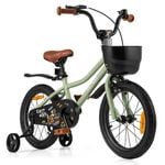 Costway 40 cm Kids Bike w/Adjustable Seat Push Pedal Training Bicycle Green