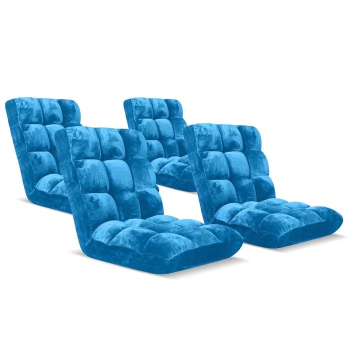 SOGA 4X Blue Floor Recliner Sofa Chair
