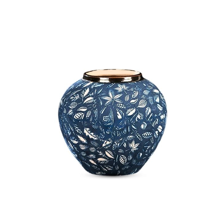 SOGA 21x22cm Ceramic Vase – Blue