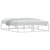 vidaXL Bed Frame without Mattress White 153x203 cm Queen Metal