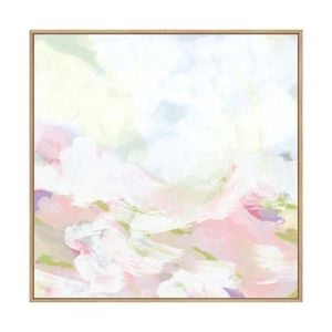 Artey | Rose Dapple Valley II - Framed Canvas - Natural Frame - 84 x 84cm