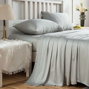 LINENOVA 100% Organic Bamboo Sheet Set-Sage green King