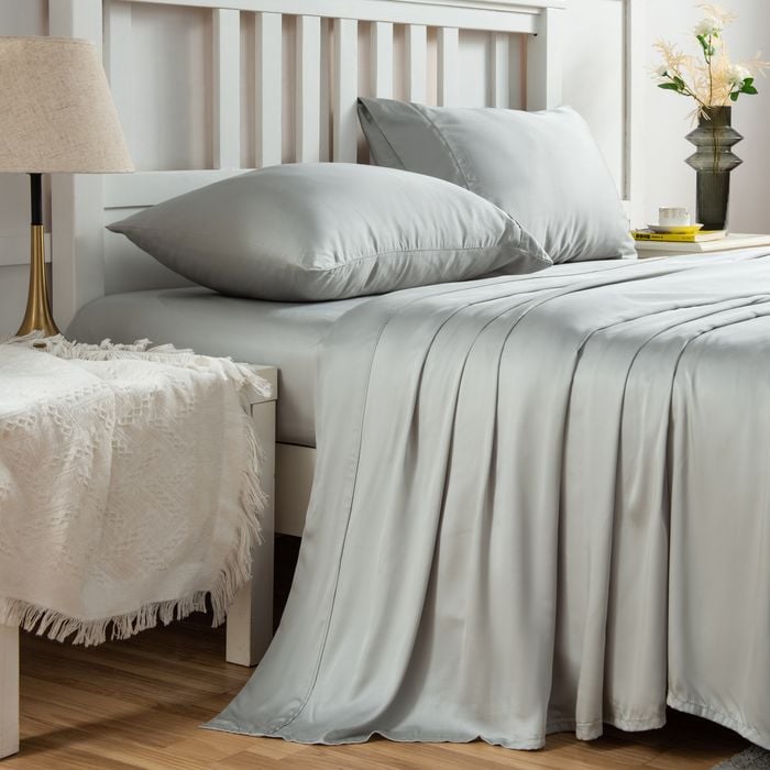 LINENOVA 100% Organic Bamboo Sheet Set-Sage green King