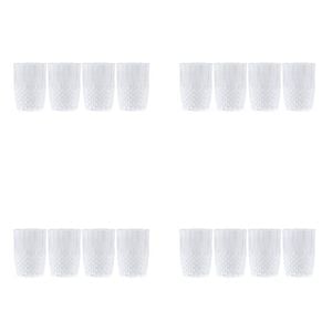 16pc Lemon & Lime Crystal Deco Plastic Reusable Tumbler 400ml