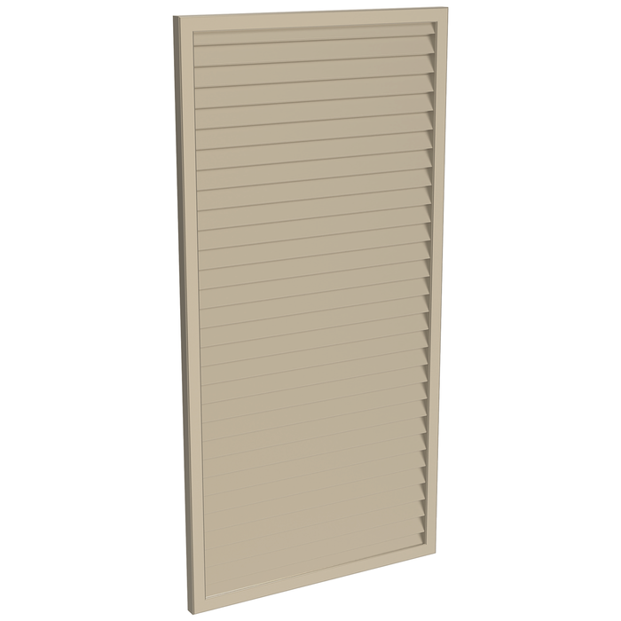 ProtectorAl 300-1000W X 1001-2000H Paperbark Aluminium Welded Louver Panel Horizontal 5mm overlap
