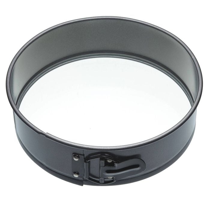 Mastercraft 25cm Springform Non-Stick Round Glass Base Cake Pan - Black