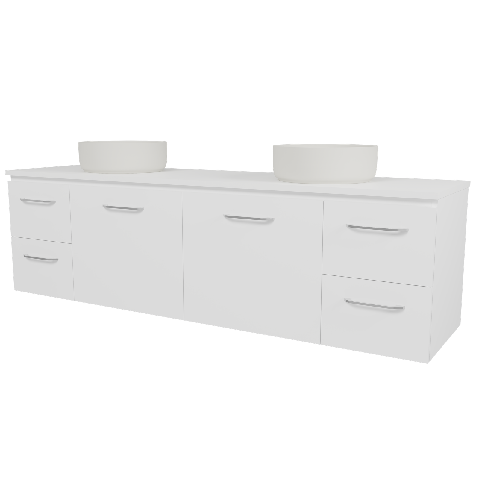 New England Joinery 1800mm Grandeur SilkSurface Top Wall Hung Vanity