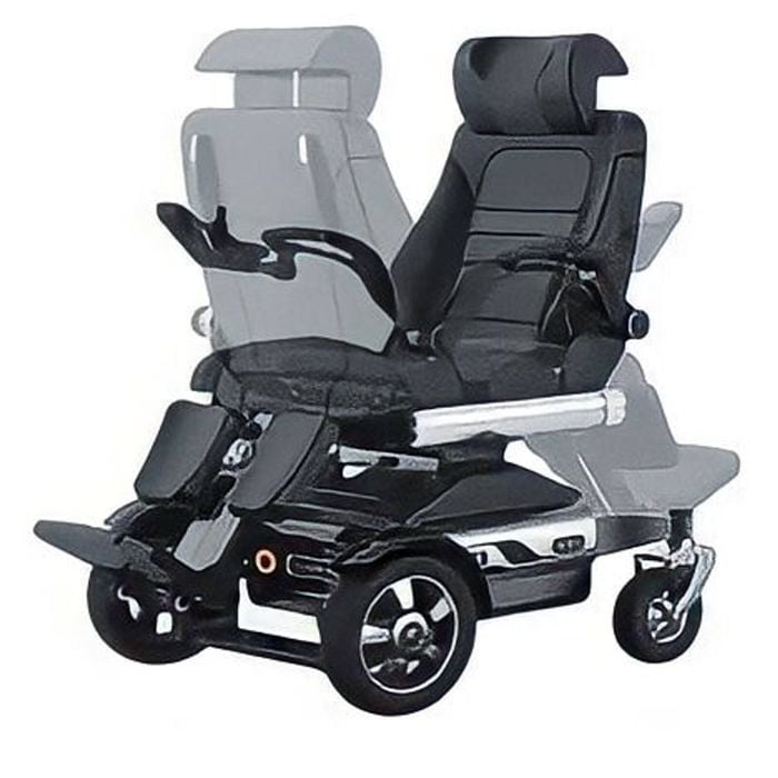 Vertical Lift Assist Standing Electric Wheelchair With Adjustable Seat And Backrest Rotation