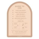 Stylish Pool CPR Sign Beige & Cream Halo