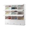 SOGA 7 Tier 3 Column Shoe Rack White