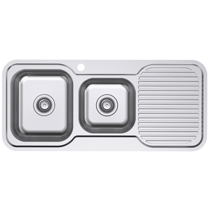 Everhard 1080mm 1TH LH Stainless Steel Classic Standard 1.75 Bowl And Drainer