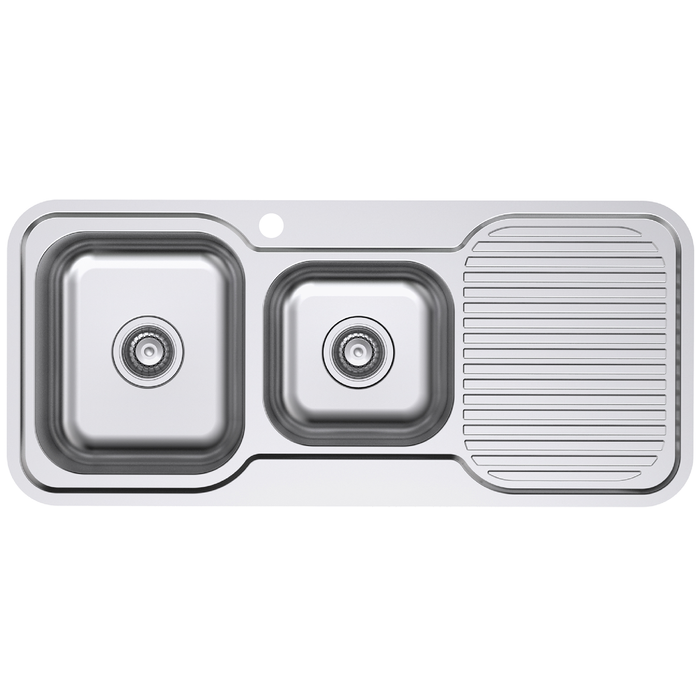 Everhard 1080mm 1TH LH Stainless Steel Classic Standard 1.75 Bowl And Drainer