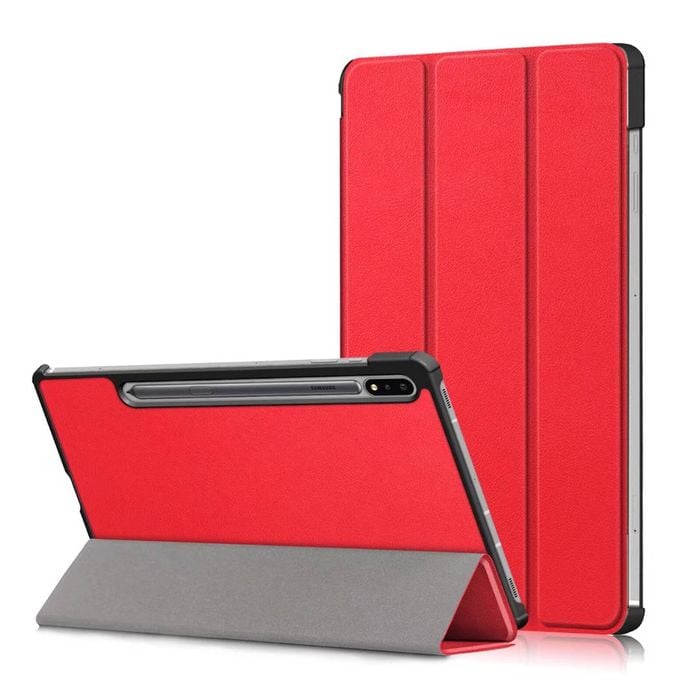 Magnetic Flip Leather Stand Cover Case - For Samsung Tab S9 Ultra (Red)