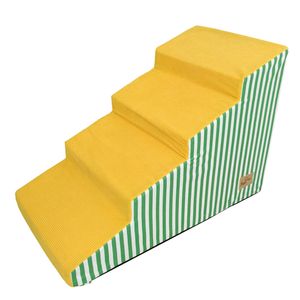 BingoPaw 4-Step Foam Pet Stairs Dog Ramp for High Bed Couch Non-Slip Support 40x71.5x50.5cm