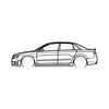 Ignite Laser Audi AS4 Silhouette Metal Wall Art Coated Black 15.7inch/40cm