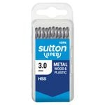 Sutton Tools 3mm Viper Metric Drill Bit - 10 Pack