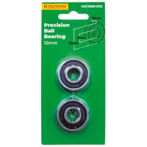 Richmond 32 x 12 x 10mm Rubber Sealed Precision Bearing - 2 Pack