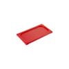 Inox Macel Gastronorm Lid Polypropylene 1/3 Size Red 325x176x20mm