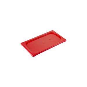 Inox Macel Gastronorm Lid Polypropylene 1/3 Size Red 325x176x20mm