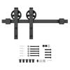 Rolltrak 2000 x 40 x 6mm Big Wheel Barn Door Track Side Mount Matte Black