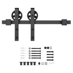 Rolltrak 2000 x 40 x 6mm Big Wheel Barn Door Track Side Mount Matte Black