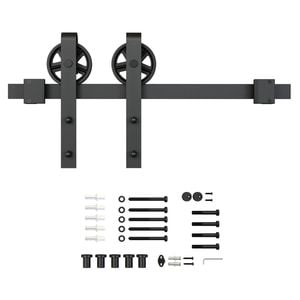 Rolltrak 2000 x 40 x 6mm Big Wheel Barn Door Track Side Mount Matte Black