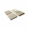 Surface Gard 51mm Square Rubber Castor Cups - 4 Pack