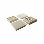 Surface Gard 51mm Square Rubber Castor Cups - 4 Pack