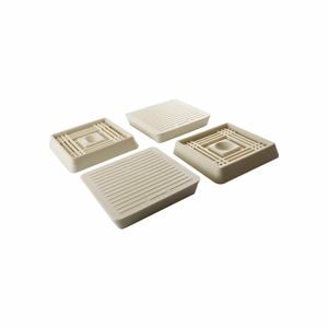 Surface Gard 51mm Square Rubber Castor Cups - 4 Pack