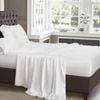 Luxor Double White 1000TC Silk Silky Feel Satin Sheet Set