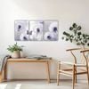 3pcs Purple Flower & Butterfly Abstract Print 100% Australian Made 3 x 40x60cm (Metal Print)
